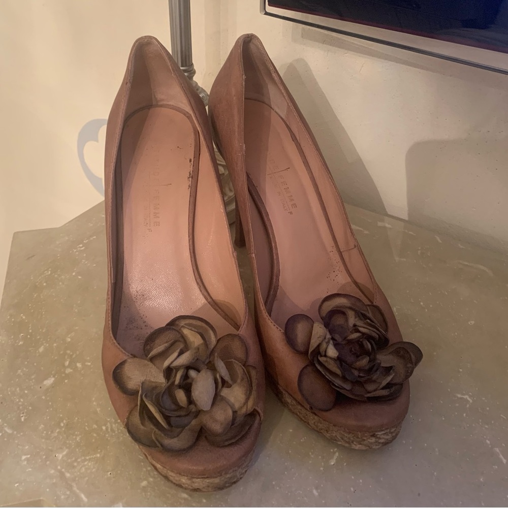 Made in Italy peep toe heels